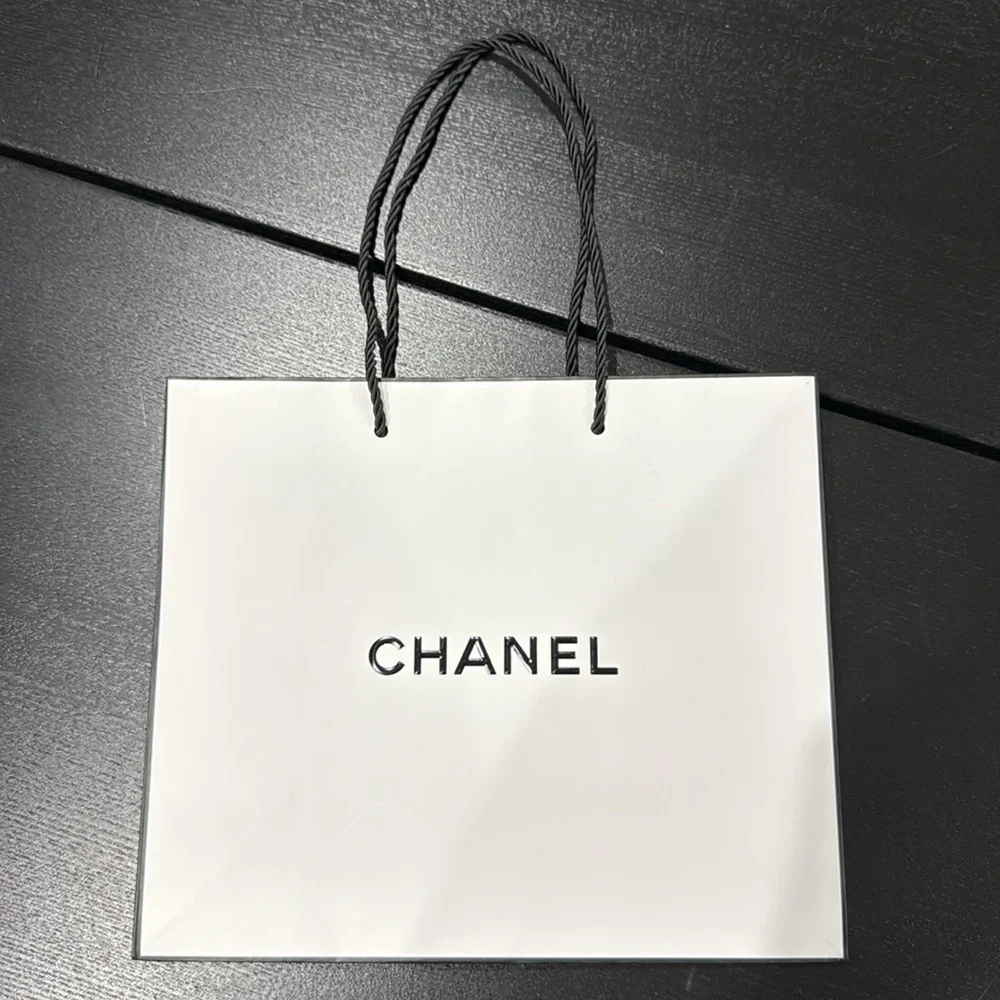 Chanel Classic White Shopping Gift Display Bag